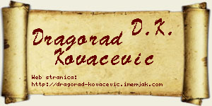 Dragorad Kovačević vizit kartica